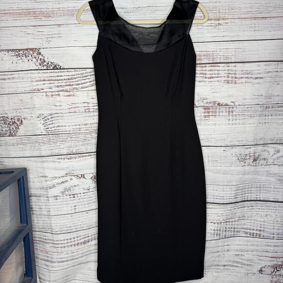 Talbots Dresses & Skirts - Talbots Black Sheer Sleeve Back Bow Tie Dress Women's 4